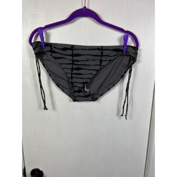 Converse Black Gray Tie-Dye Side Tie Bikini Bottom Size XL - Picture 2 of 8